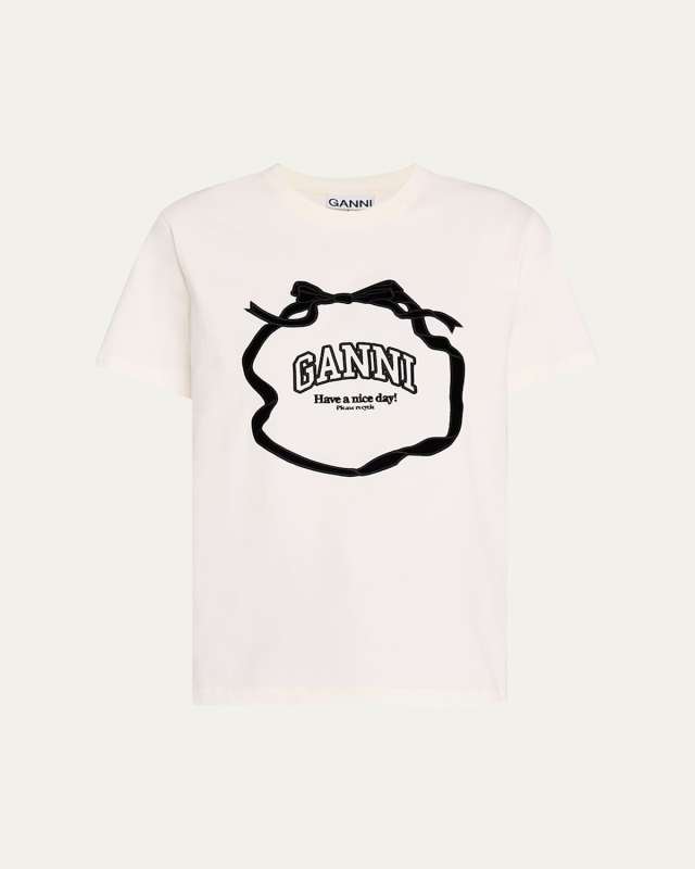 Heavy Cotton Relaxed Bow T-Shirt